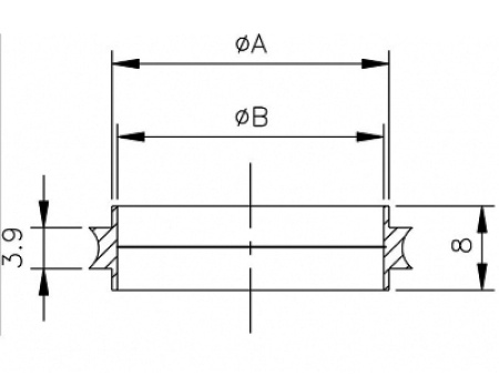 Центрирующее кольцо KF16 с сеткой и О-кольцом. Наличие внешнего кольца - нет